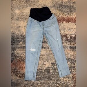 Isabel Light Blue Boyfriend-Style Maternity Jeans